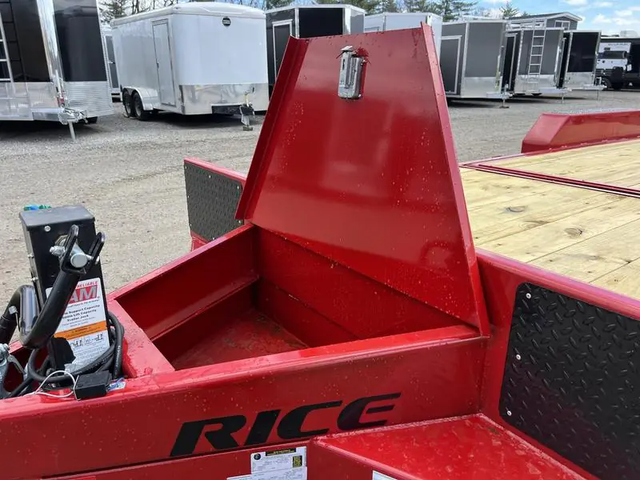 2024 Rice Trailers 7×22 16K Tilt Deck Powder Coat Equipment w/Toolbox - Image 4