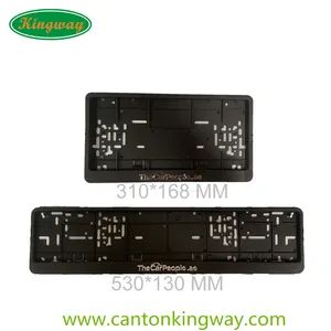 Premium Chrome Embossed Text and Logo Plastic Car License Plate Frame - Image 6