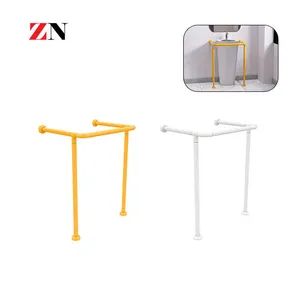 Standard White or Yellow Bathroom Grab Bars Trademark ZN Type Grab Bars Folded Unfolded Model NO. ZN32-19 Material - Image 2