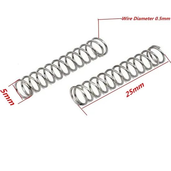 Metal Compression Spring 0.5x5x25mm Cylinder Hot Roll 7 1Y MOQ100 - Image 1