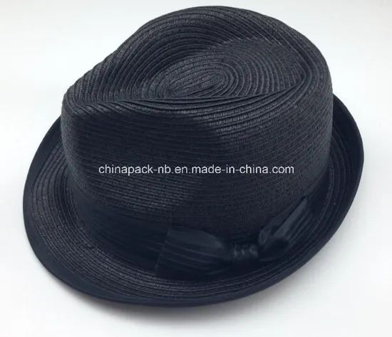 Ladys Polybroid Fedora Hats with Organza Ribbon - Image 2