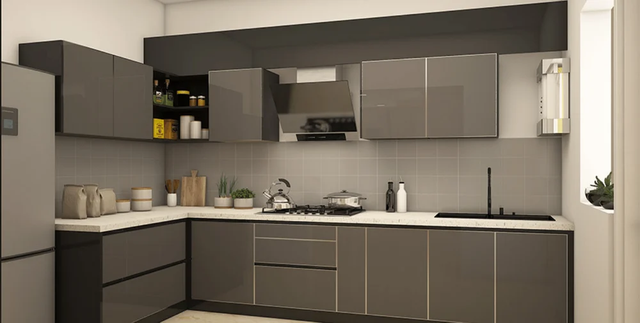 Pvc Modular Kitchen Maintenance Easy Cleaning Material Polyvinyl Chloride Aesthetic Feature Modern Look Durability Waterproof, - Image 4