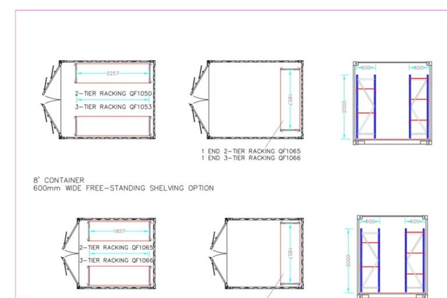 Adjustable, Heavy Duty Two Tier Container Racking (Single Bay) - Image 2