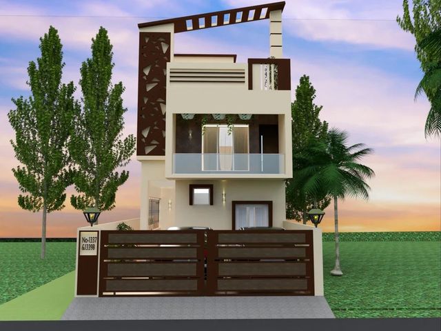 Residential Building Exterior Design Service Charges Yes Service Mode Offline Features Cost Effective Payment Mode - Image 1
