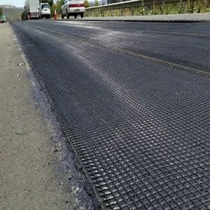 Bitumen Coating Road Paving Material Fiberglass Geogrid Width 1-6m Color Black Origin China Size 50X50kN/M HS Code - Image 2
