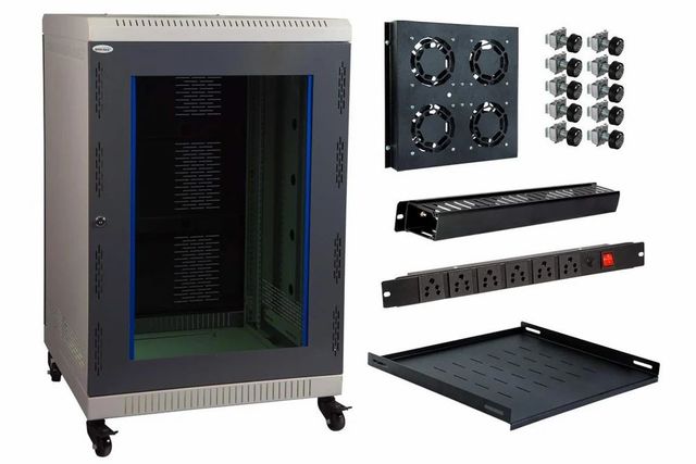 Steel Mass Rack 17 U Rack Enclosures Networking Server Rack, For IT ...