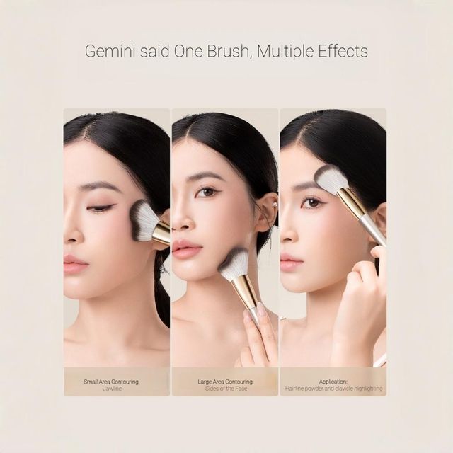 BSFL Supreme Touch Wavy Contour Brush – Professional Face & Body Sculpting Tool makeup brush - Image 4