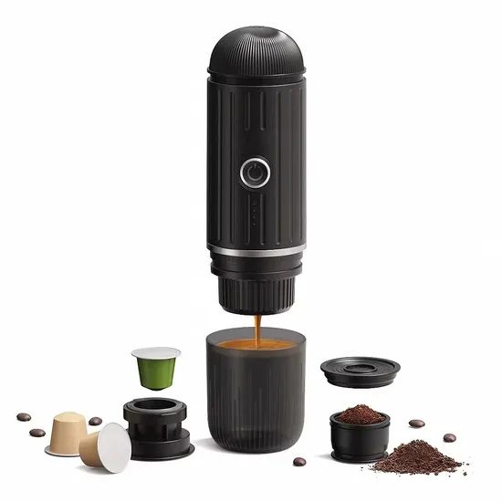 Portable Home Machine Self-Heating Feature USB Power Portable Stainless Steel Espresso Coffee Maker - Image 3