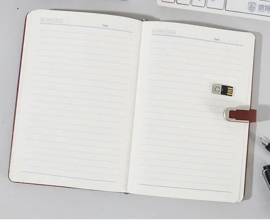 Customized Logo Notebooks with USB Flash Pen Drive Size A5 Color Red Custoized Yes Style Printed Trademark TOGO Origin - Image 2
