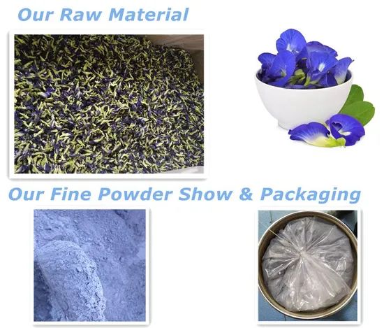 Blue Butterfly Pea Flower Powder Food Grade 98% XAQA 2Y Form Powder State Powder Trademark XAQA Grade Food Grade Color Blue Powder - Image 2