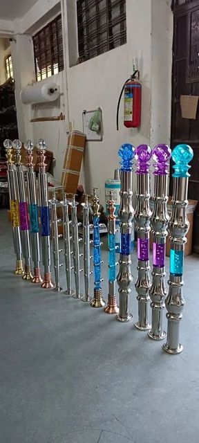 1inch Railing Ball Base Cap Design Round Wheel Width 35 Mm Wheel Diameter 120 Mm Overall Wheel Length 80 Mm Size AS PER YOUR - Image 2