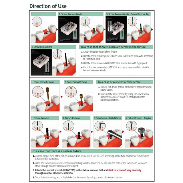 Implant Fixture & Fractured Screw Removal Kit SOS Borken Extractor Surgical Tool - Image 4