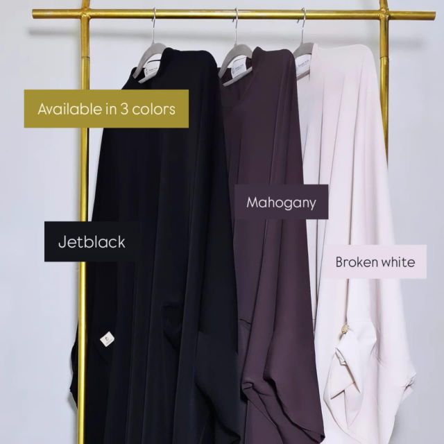 One set Bukhara Abaya by Jannat Adn. Grade A Silhouette Loose Fit All-size Fit Length 138–140 Cm Wudhu Friendly Yes Nursing Friendly Yes - Image 3