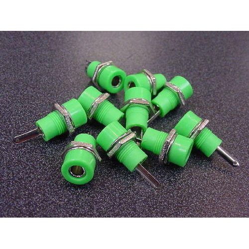 Green Banana Jack - Panel Mount Length 1" Type Panel Mount Mounting Hole 5/16" Panel Thickness 0.2" Plug Model Number - Image 1