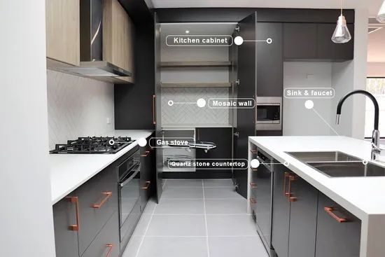 European Style Modular Islands Handless Custom Kitchen Cabinet - Image 4