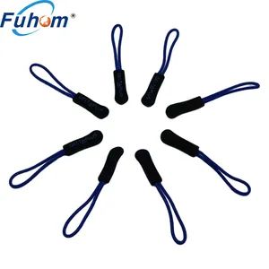 Custom Silicone Rubber Zipper Pull Ropes Zip Puller Fastener for Clothing Accessories - Image 2
