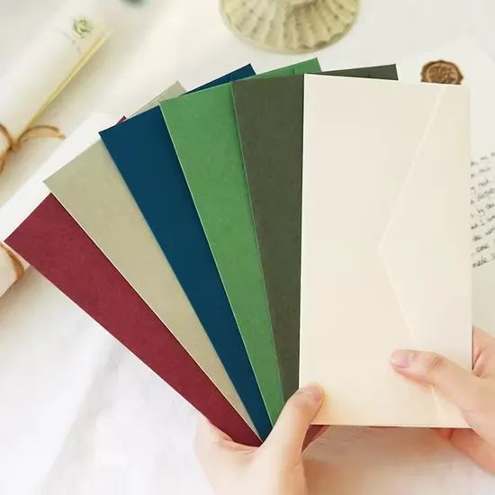 Custom Printing Kraft Paper Business Envelope Textured Coated Paper Pocket Bag Recycle Wedding Packaging Envelopes - Image 3