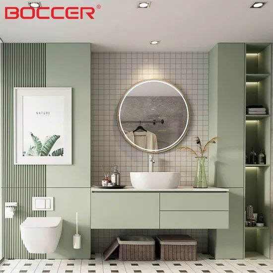 Compact Narrow Slim Cabinet Profile Small Space Bathroom Vanity - Image 5
