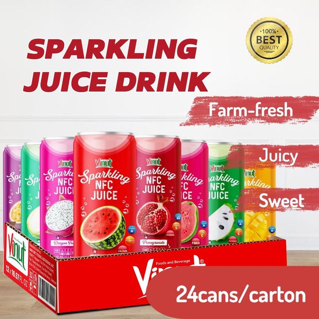 Sparkling Pomegranate Juice Drink | 330ml (Pack of 24) VINUT, Non-GMO, No Added Sugar, Wholesale Supplier, Free Sample, OEM ODM - Image 5