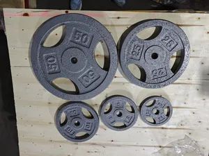 Cast Iron Gym Barbell Weight Plate 26mm 1.2m 10kg 2.5/5/10/25/35/45lb Black 1Y MOQ100 - Image 4