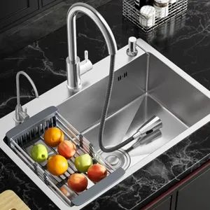 Stainless Steel 304 Single Basin 30 in. Handmade Kitchen Sink - Image 5