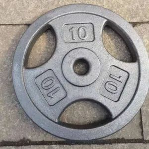 Cast Iron Gym Barbell Weight Plate 26mm 1.2m 10kg 2.5/5/10/25/35/45lb Black 1Y MOQ100 - Image 3