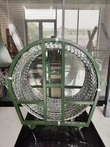 Concertina Wire Galvanizing Spiral Razor Wire Cross Each Other by Clips 730mm 960mm Diameter Blade Razor Coil - Image 4