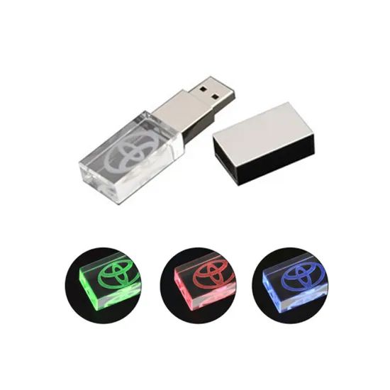 Crystal USB Flash Memory LED Light up Logo USB Flash Disk Shape Stick Material Metal Trademark Sofly HS Code 85235110 Model NO. COB014 - Image 6