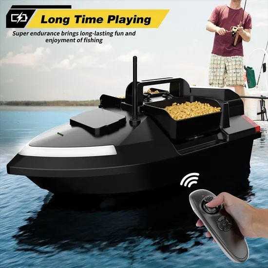Flytec V801 RC Fishing Small Boat with Motor 10km/H Max Fixed Speed Driving Fishfinder 3 Bait Tanks Night Light Turn Signal - Image 4