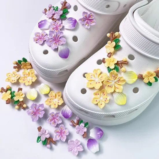 Cute Quality Flower Set DIY Croc Charms Shoe Decorations Style Flower Origin China Model NO. S-139 Trademark Custom HS Code - Image 6