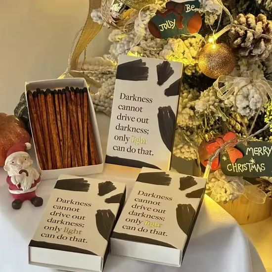 Christmas Customized Logo Gift Matches Personalized Decorative Candle Matches Box - Image 3