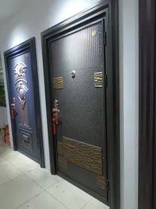 Premium Double Metal Security Door with Sound Insulation Style Modern Origin China Trademark JHR Open Style Swing Position - Image 2