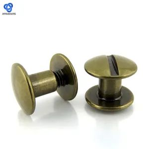 Monk Head Pacifier Nail Leather Suits Binding Screw Metal Round Flat Book Repair Rivet Chicago Nails Studs Rivets for Photo - Image 1