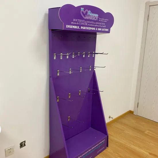 Add to Comparesharefloor Standing Paper Hanging Display Hooks Adjustable Rotary Clothes Rack Counter Display Stand for Trade Showing - Image 6
