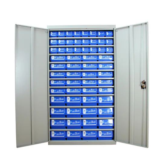 High Strength Steel Bin Storage Tool Cabinet Color Gray HS Code 94032000 Finish Galvalized Trademark POWERKING Size 1010*350*1750mm - Image 1