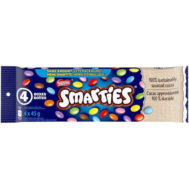 Chocolate Smarties Candy Pieces Colorful Sugar Coated Sweet Snack Bite Size Fun Treat For Kids Lunch Box - Image 3