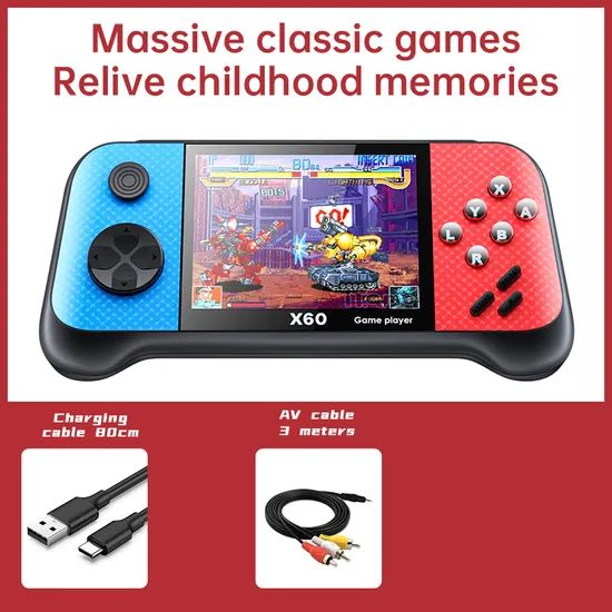 Portable 3.5'' X60 Handheld Game Console Retro Video Game Player with Wi-Fi Communication - Image 5