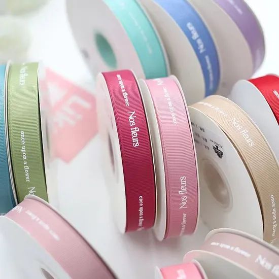 Custom Logo Silk Screen Printed Gift Personalised Ribbons Polyester Ribbon - Image 1