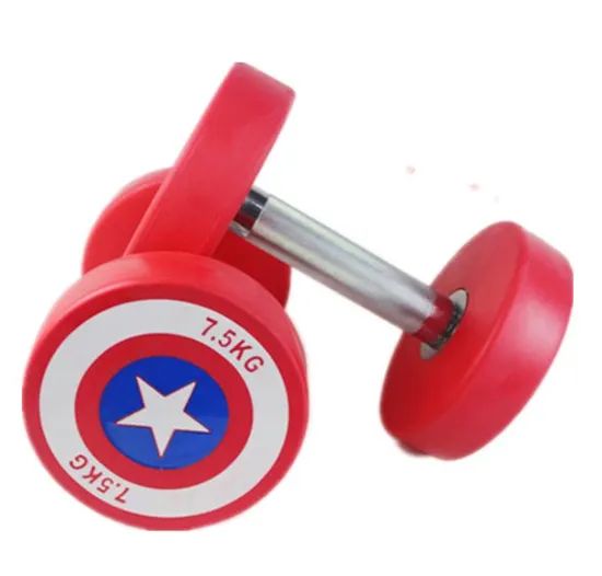 Wholesale Cheap Commercial Home Fitness Accessory 2.5kg-50kg Red Round Rubber Dumbbell Set - Image 4