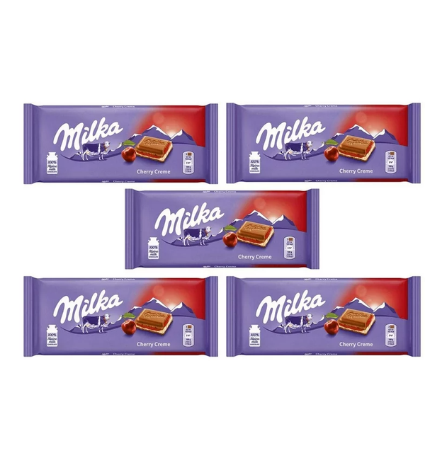 Milka Cherry 100g Chocolate Bar - Delicious Cherry & Chocolate Combo - Image 3