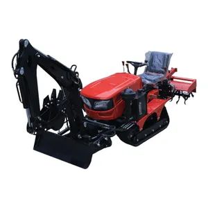 Garden Gasoline Engine Diesel Compact Power Chain Cultivator Crawler Rotary Rotavator Mini Power Tiller - Image 1