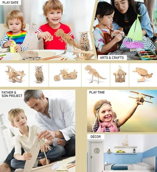 Sailboat Wood Craft Construction Model Kit Toys - Image 2