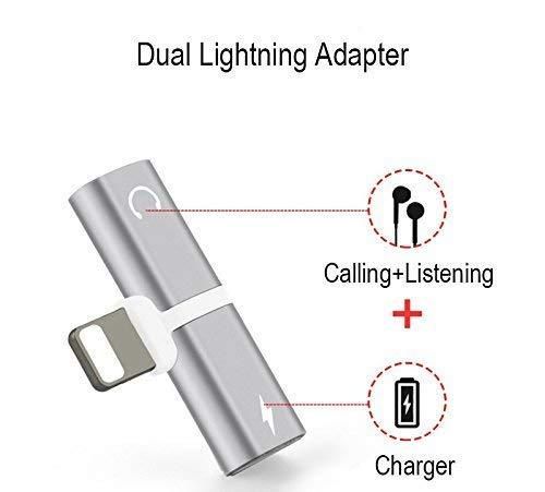 2 In 1 Dual Metal Splitter Adapter Audio For IPhone Device Brand Sparkle Used In iOS Device Material Metal Case Aux Compatibility 3.5mm - Image 2