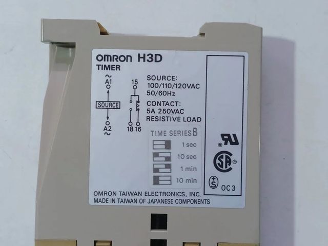 Omron H3D Timer MAKE: OMRON MADE: TAIWAN MODEL NO: H3D PRODUCT: TIMER Ships to: WORLDWIDE Contact Rating 5a 250vac Load Type Resistive - Image 3