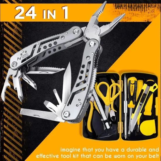 24 in 1 Multi Functional Universal Diagonal Pliers Hardware Wire Cutters Professional Electrician Anti Slip Durable Repair Tools - Image 4