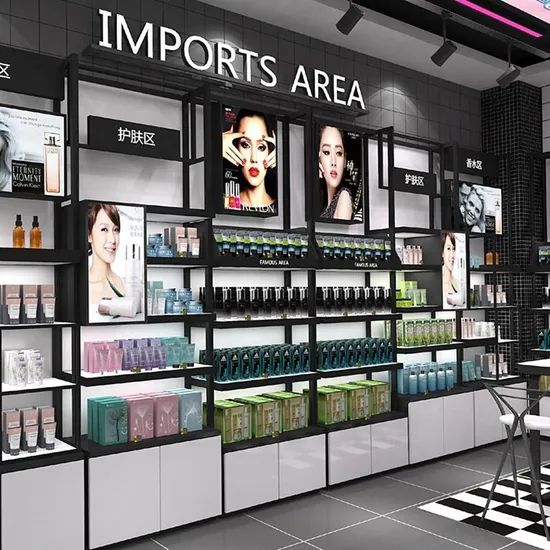 Supermarket Cosmetic Display Racks Beauty Supply Store Shelf Origin China Model NO. 022 Condition New Trademark GZowin Usage Cosmetic - Image 4