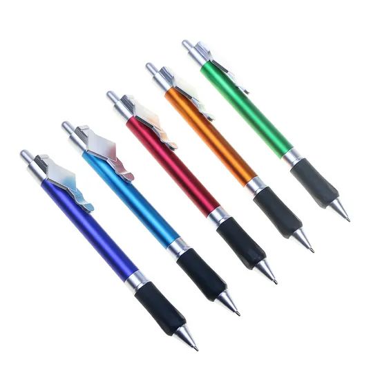 Customized Paper-Pulling Color Pattern Banner Advertising Pen with Big Clip - Image 4