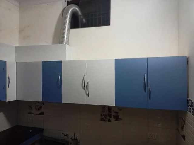 Modern Wooden Blue L Shape Modular Kitchen Colour Blue Layout L-shaped Appearance Modern Primary Color Blue Design Type - Image 2