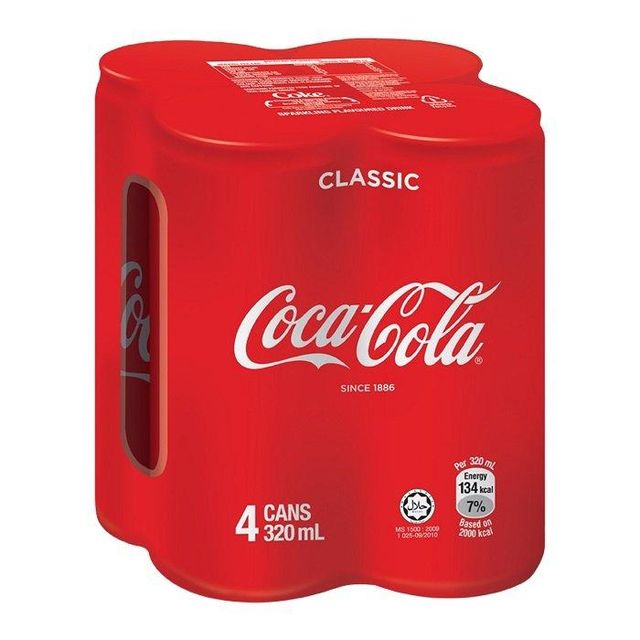 Coca-Cola Zero No Sugar 320ml Can 24 Can Carton Pack Carbonated Soft Drink 2 Year Shelf Life - Image 3