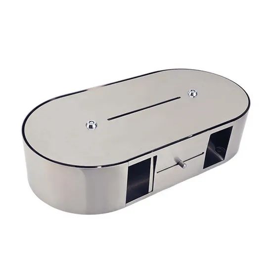 Multifunctional Double Roll Tissue Box Waterproof Bathroom Wall Mounted Stainless Steel Tissue Boxes - Image 2